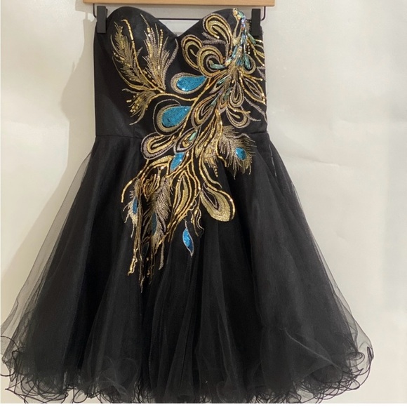 NINA CANACCI Peacock Tulle Party Dress 10 - Picture 8 of 8